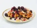 Granola, Berries & Yogurt Loaded Waffles (V)