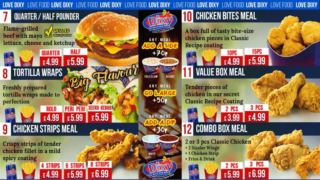Dixy Menu Diverse Offerings For Fast Food Lovers Across Globe