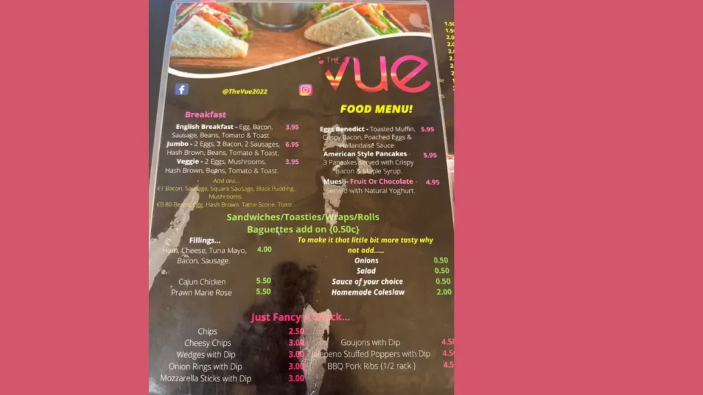 Combo Deals Vue Food Menu Prices