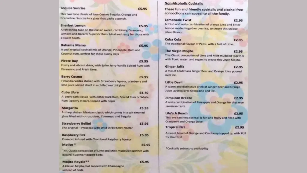 Drink Combos Odeon Food Prices