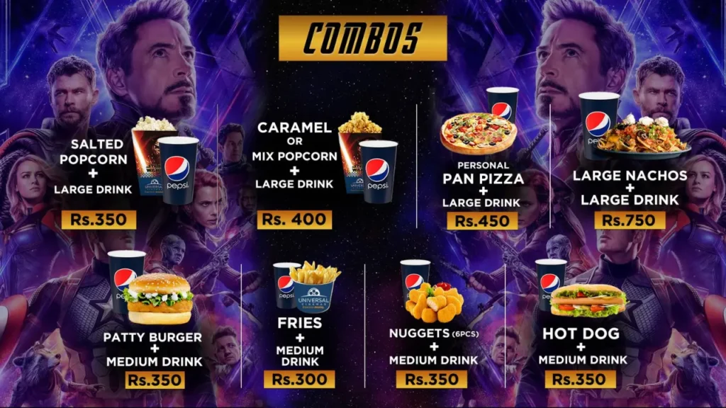 Types of Food Cinema Food Prices
