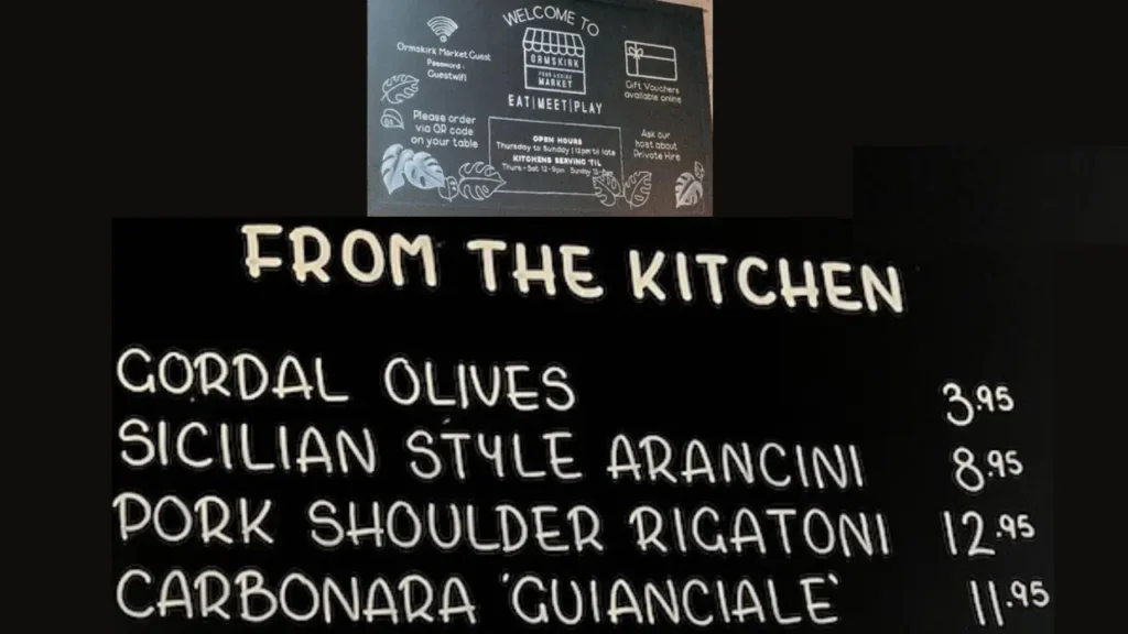 Fried Chicken and Comfort Meals Ormskirk Food and Drink Market Menu