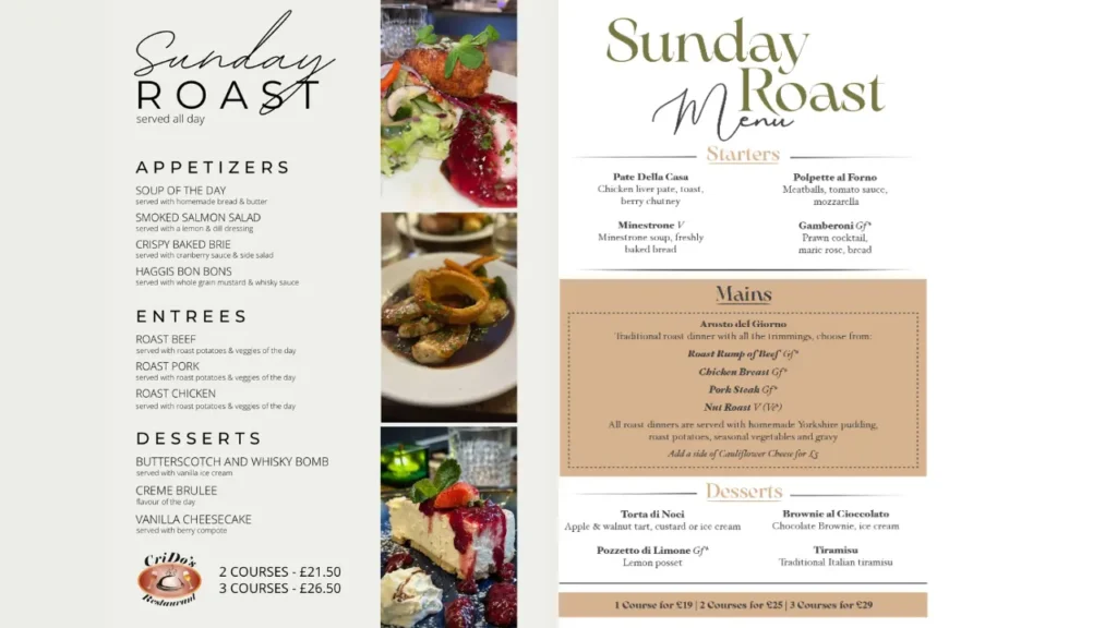 Side Dishes Roast-Restaurant Menu