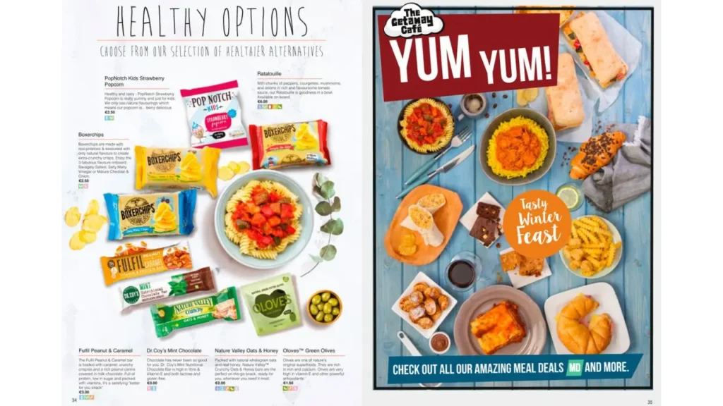 Sweet Treats Ryanair Food Menu