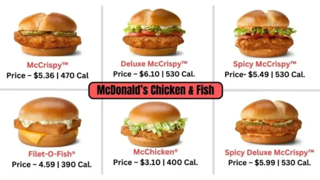 Popular Menu Items New McDonald's Menu UK Prices