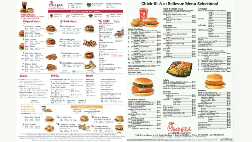 Signature Chicken Sandwich Chick Fil A Belfast Menu Price