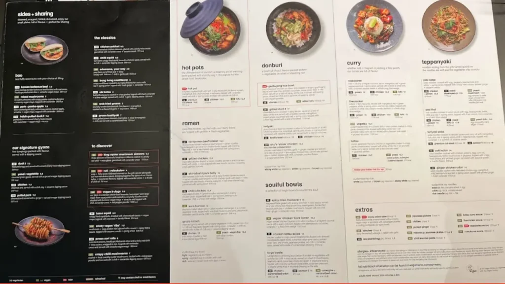 Small Plates and Light Bites Wagamamas Menu
