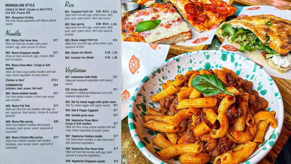 Fresh Pasta Dishes Lucky Mama's Menu