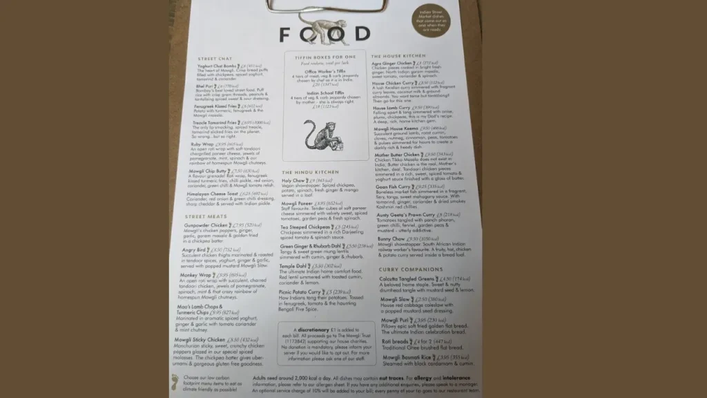 Sides & Add-Ons Mowgli Menu