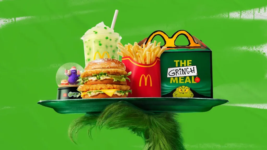 Collectibles and Holiday Packaging McDonalds Grinch Menu