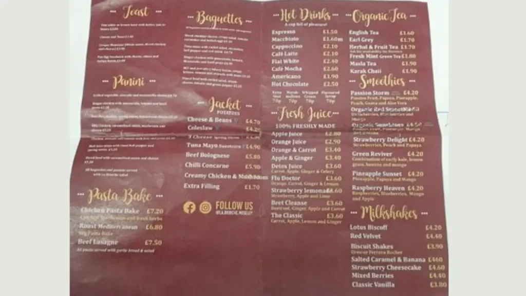 Fresh Pasta Dishes La Bellezza Birmingham Menu