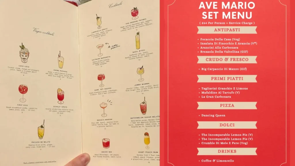 Hearty Main Dishes Ave Mario Menu