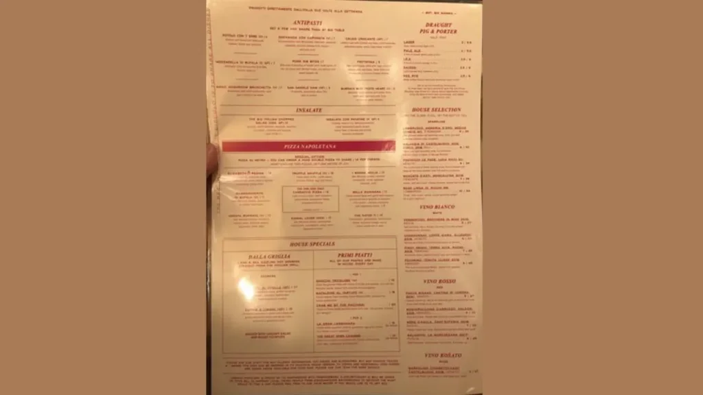 Starters Circolo Popolare Menu